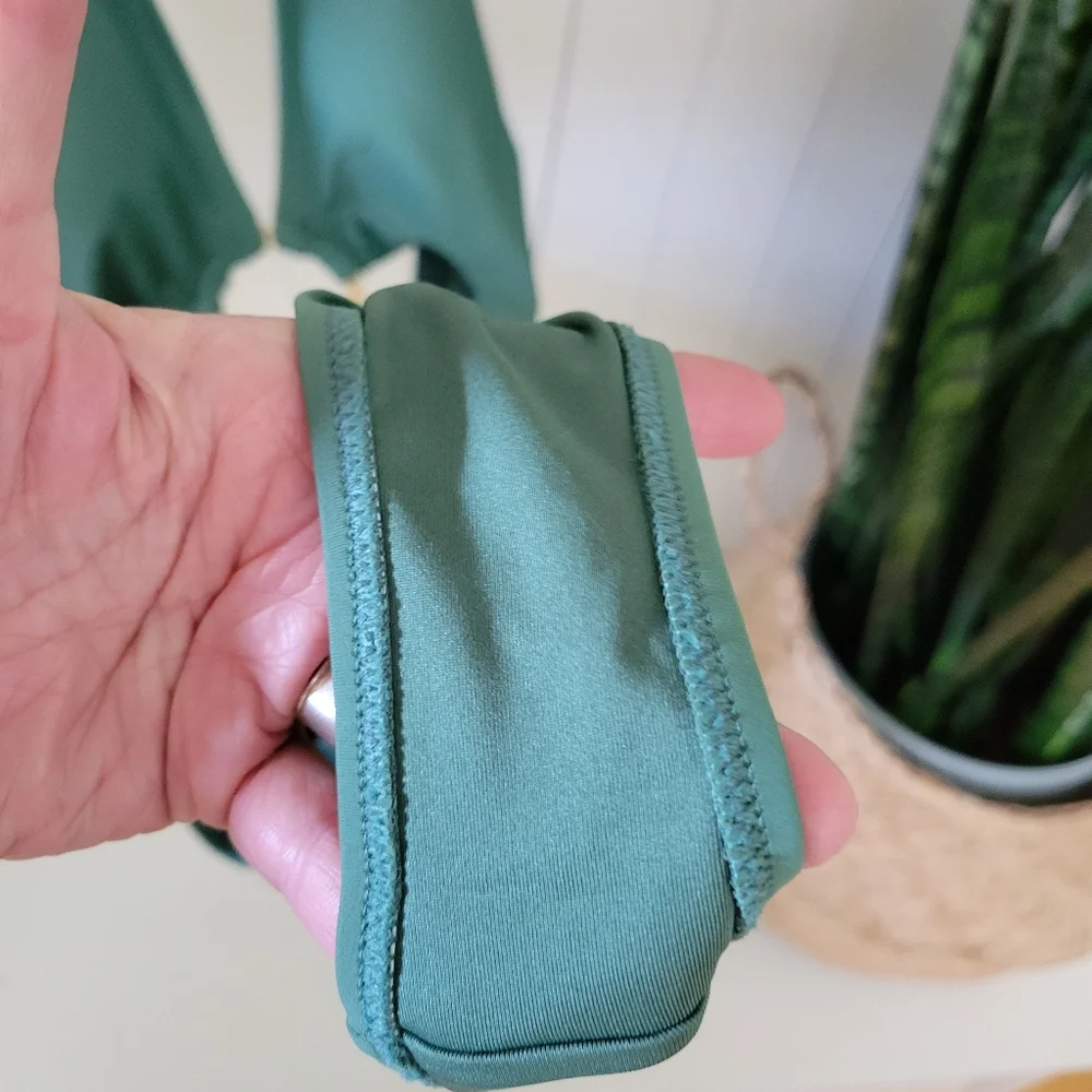 NWT! Cupshe Emerald Green Cut-out One Piece Swim Suit - Picture 9 of 11